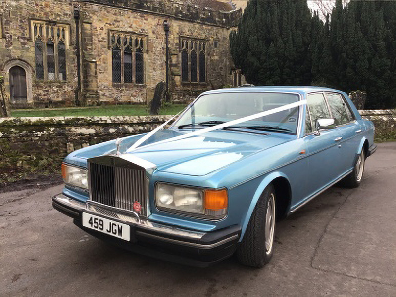 Rolls Royce Silver Spirit 2 Blue Wedding Car